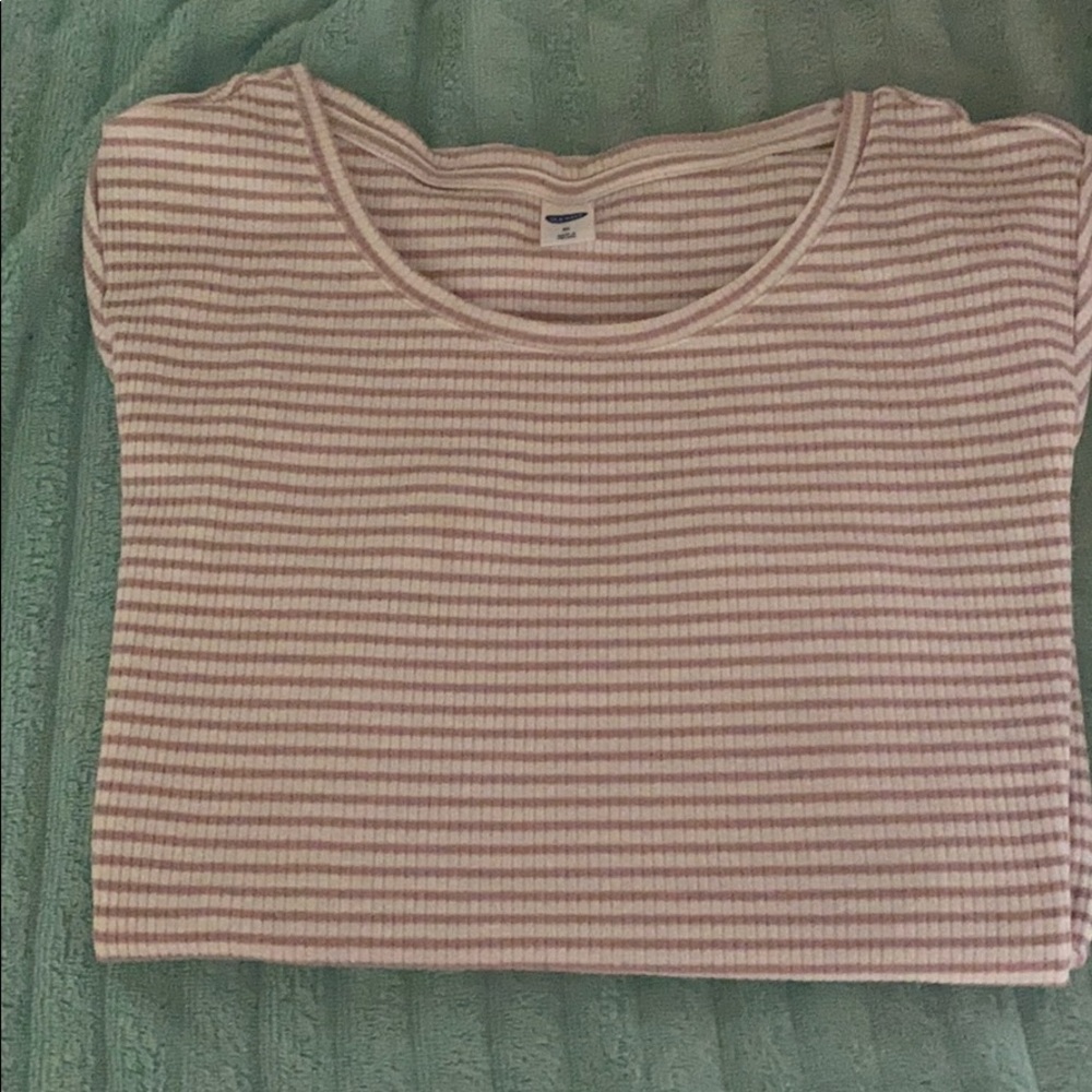 pink striped shirt!